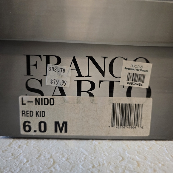 Franco Sarto red leather kitten heels - Picture 7 of 7